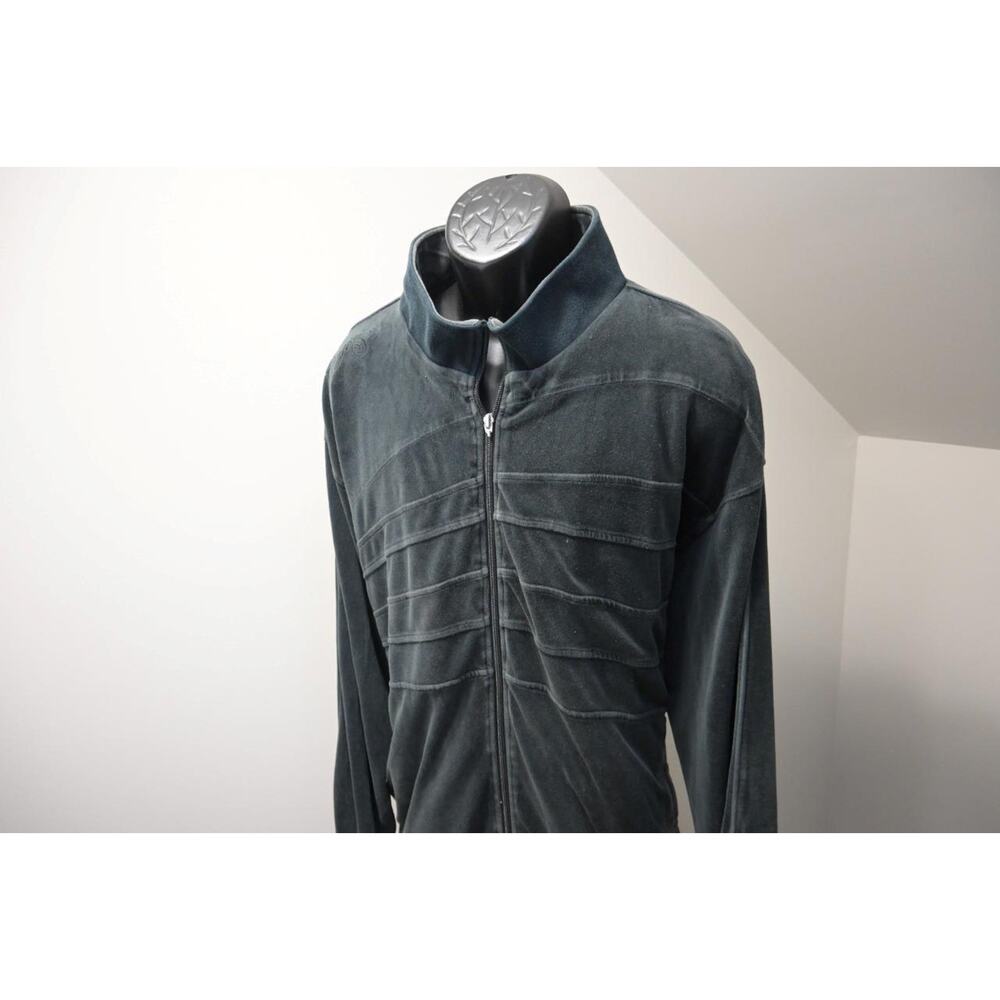 Vintage Coogi Velour Track Jacket‎ Full Zip Gray Long Sleeve Mens Size 4XL